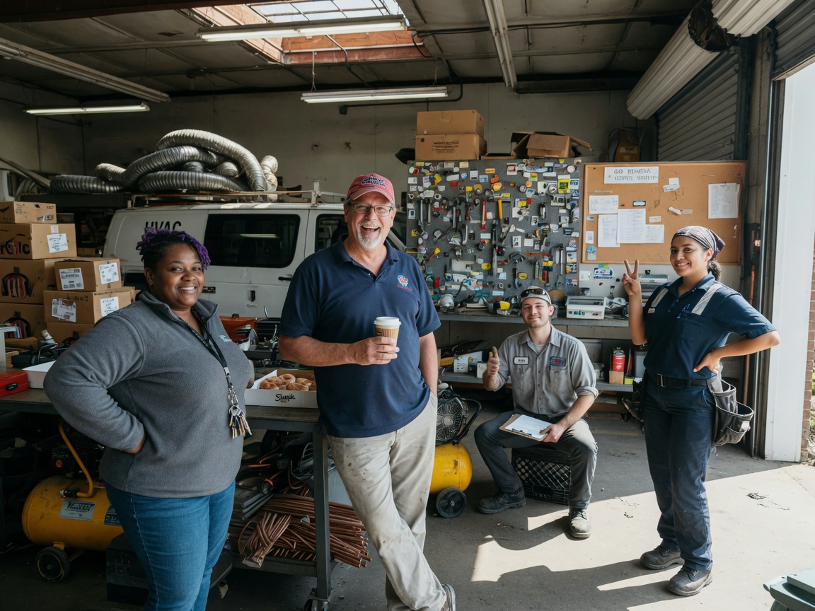 The Dayton Heating & Air team at work in Dayton